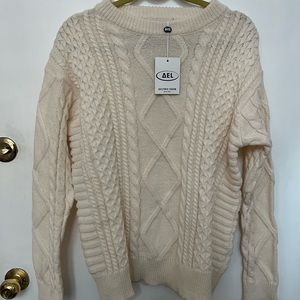 Aelfric Eden Medium Cable knit Sweater NET cream ivory